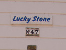[Sign saying 'Lucky Stone']